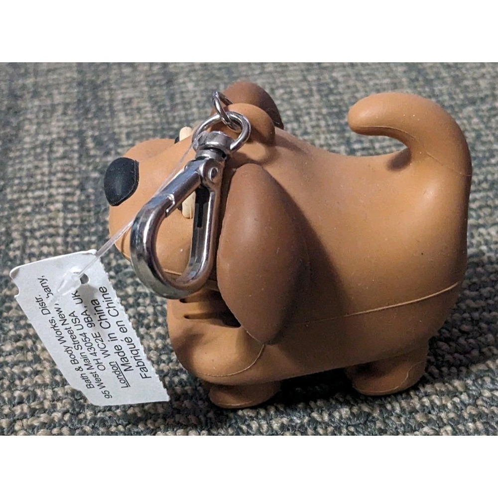 Bath‎ & Body Works Pocket Sanitizer Holder Weiner Brown Dog Clip NWT - Picture 6 of 8
